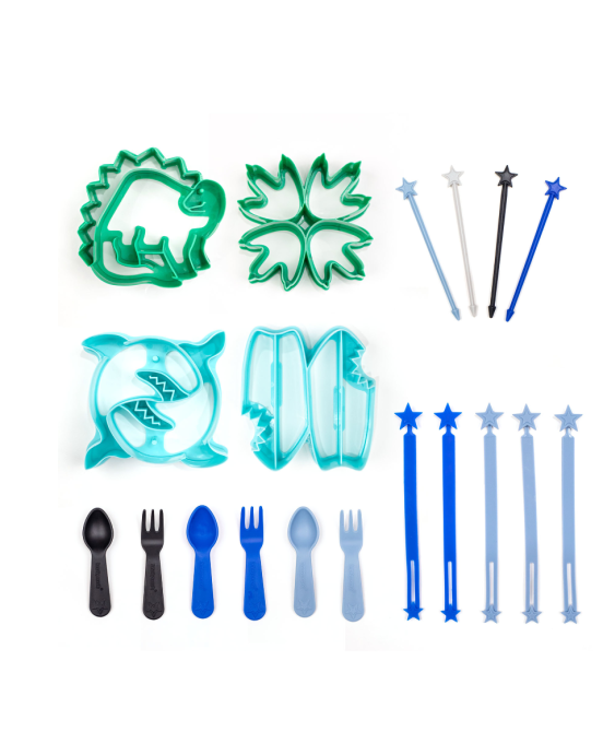 Yumbox Σετ κουπ πατ για σνακ Punch Cutter & Bento- Dino/Shark LP-21VB01C