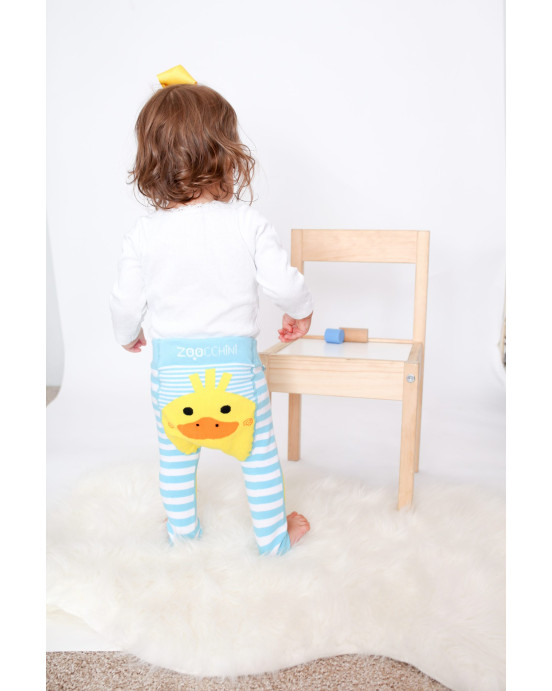 Zoocchini  Σετ Ρούχων για Μπουσούλισμα Grip+Easy Crawler Pants & Socks Set "Παπάκι" ZOO12503