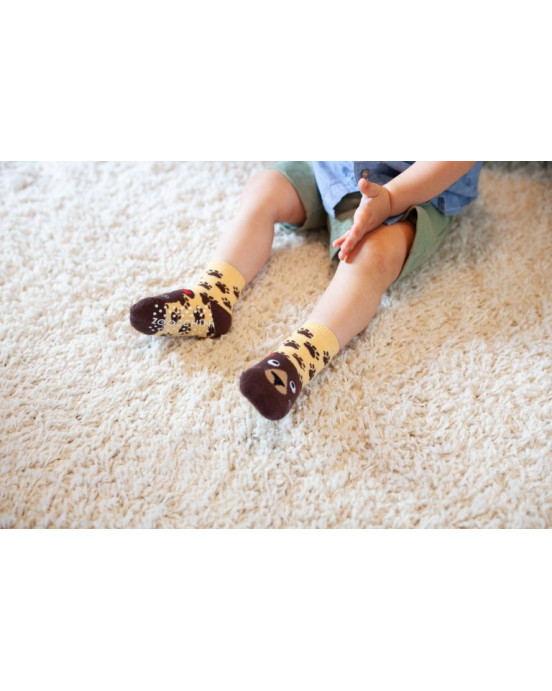 Zoocchini GRIP+EASY™ Καλτσάκια Μπόσλεϋ ο αρκούδος  (3 τεμ) 0+ έως 2 ετών ZOO11808