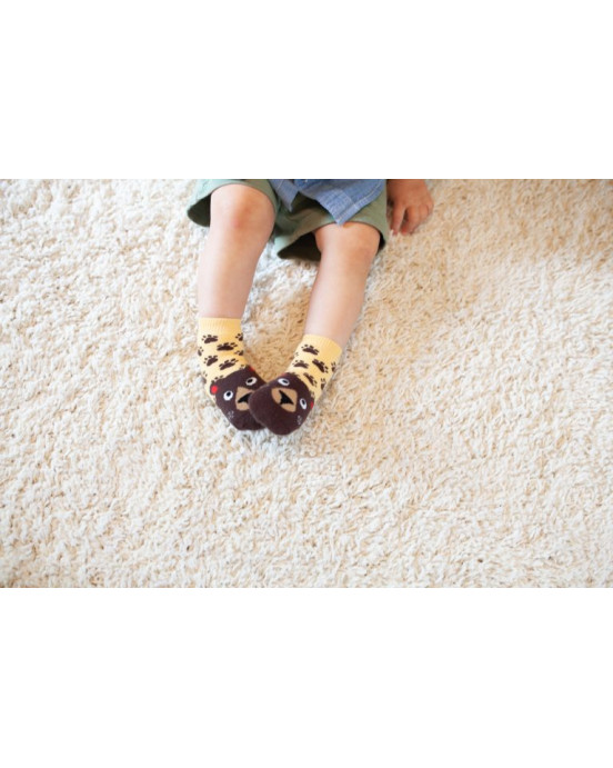 Zoocchini GRIP+EASY™ Καλτσάκια Μπόσλεϋ ο αρκούδος  (3 τεμ) 0+ έως 2 ετών ZOO11808