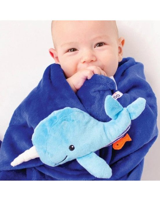 Zoocchini Stroller Blanket – Whale Buddy Κουβέρτα Φαλαινίτσα (μπλε) ZOO3004