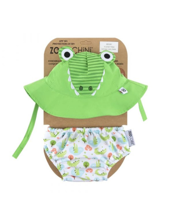 Zoocchini Σετ Μαγιό και Καπέλο UPF50+ Αλιγάτορας  ZOO12007