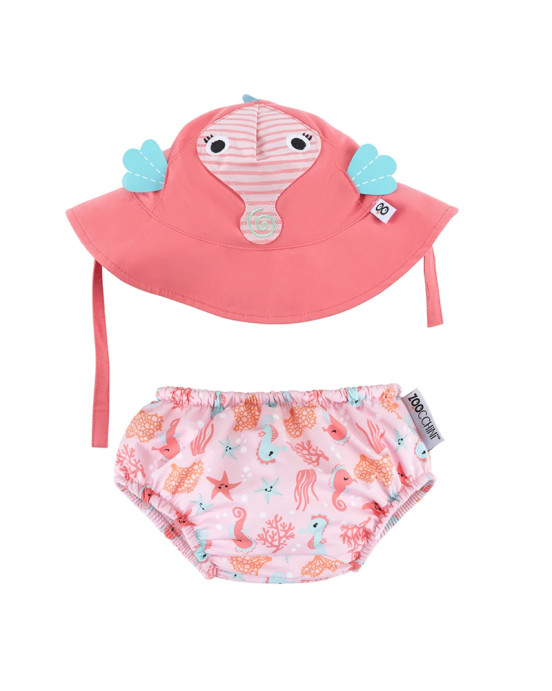 Zoocchini Σετ Μαγιό και Καπέλο UPF50+ Ιππόκαμπος ZOO12008