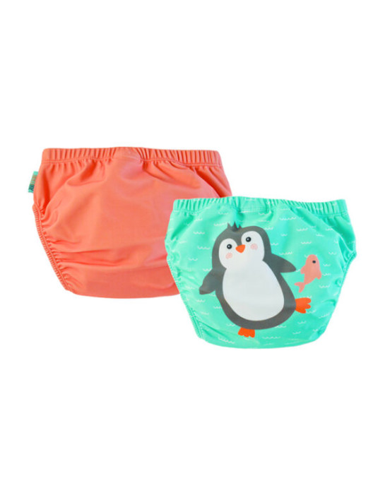 Zoocchini Μαγιό Πάνα (2pcs Σετ) Penguin ZOO12118