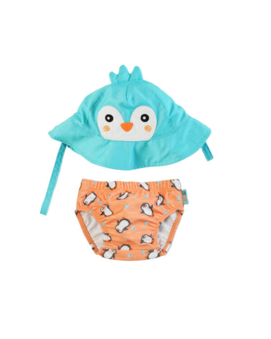 Zoocchini Σετ Μαγιό και Καπέλο UPF50+ Parker the Penguin ZOO12015