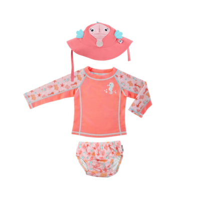 Zoocchini Σετ UV Μαγιώ Καπέλο Μπλούζα Sally the Seahorse ZOO16003