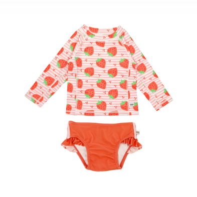 Zoocchini Σετ UV Μαγιώ και Μπλούζα Strawberry ZOO16404