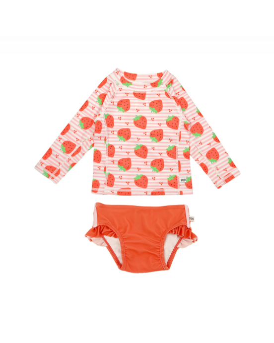 Zoocchini Σετ UV Μαγιώ και Μπλούζα Strawberry ZOO16404