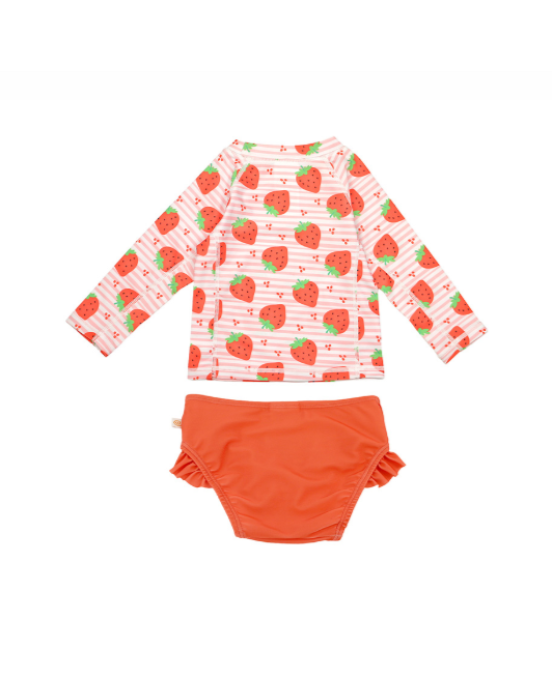 Zoocchini Σετ UV Μαγιώ και Μπλούζα Strawberry ZOO16404