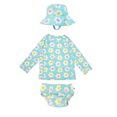 Zoocchini Σετ UV Μαγιώ Πάνα Bucket Καπέλο Μπλούζα Daisy ZOO16015