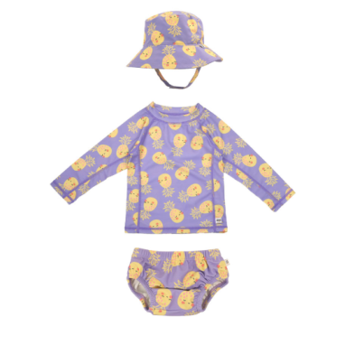 Zoocchini Σετ UV Μαγιώ Πάνα Bucket Καπέλο Μπλούζα Pineapple ZOO16016