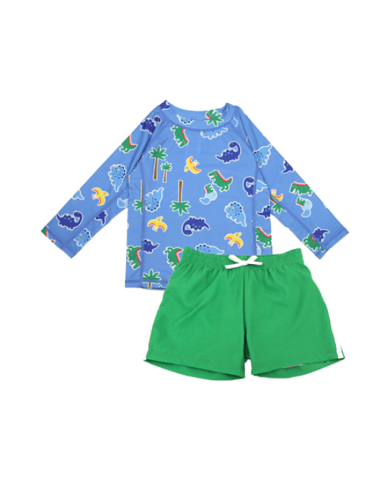 Zoocchini Σετ UV Μαγιώ Σορτς και Μπλούζα Dino ZOO16402