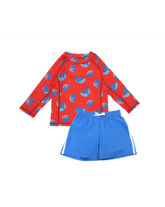 Zoocchini Σετ UV Μαγιώ Σορτς και Μπλούζα Shark ZOO16403