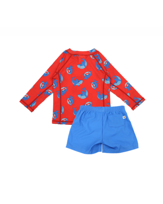 Zoocchini Σετ UV Μαγιώ Σορτς και Μπλούζα Shark ZOO16403