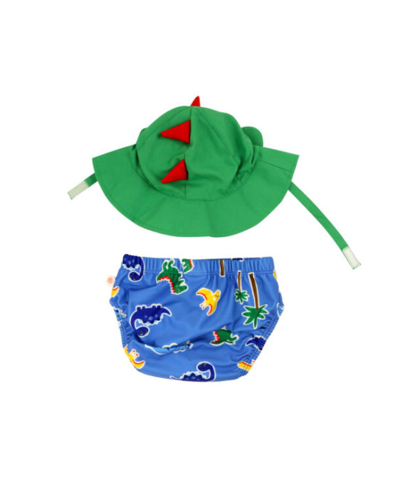 Zoocchini Σετ Μαγιό και Καπέλο UPF50+ Devin the Dino & Friends ZOO12017