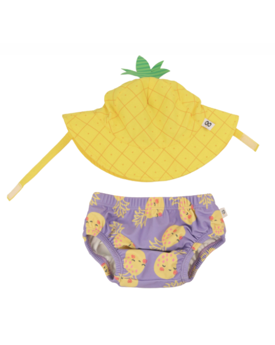 Zoocchini Σετ Μαγιό και Καπέλο UPF50+ Pineapple Punch ZOO12019
