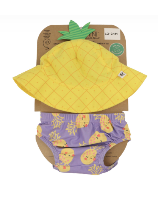 Zoocchini Σετ Μαγιό και Καπέλο UPF50+ Pineapple Punch ZOO12019
