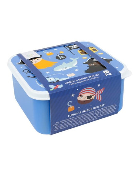A little lovely company: Σετ 4 δοχεία φαγητού Lunch & Snack Box -Pirates SBSEPI80