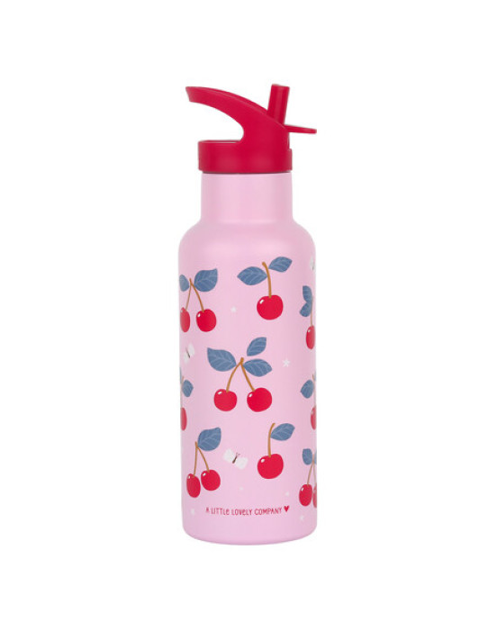 A Little Lovely Company: XL Μπουκάλι με διπλό τοίχωμα από ανοξείδωτο ατσάλι 500ml - Cherries DBSXCH92