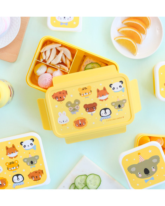 A little lovely company: Δοχείο φαγητού Bento με χωρίσματα- 1,2l- Animal Friends BBAFYE77