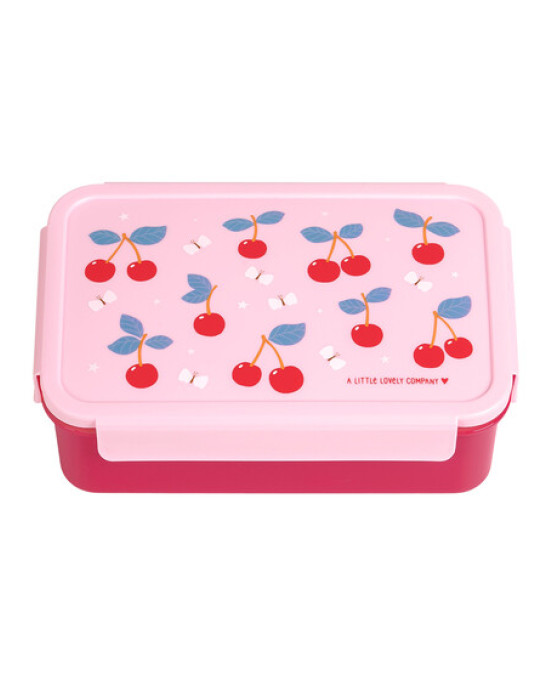A little lovely company: Δοχείο φαγητού Bento με χωρίσματα- 1,2 L- Cherries BBCHPI78