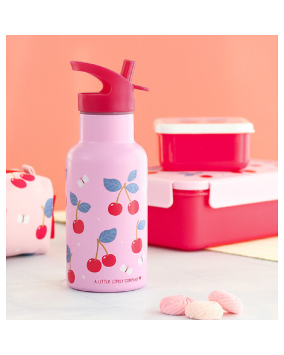 A Little Lovely Company: Μπουκάλι με διπλό τοίχωμα από ανοξείδωτο ατσάλι 350ml - Cherries DBSSCH88