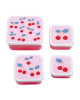 A little lovely company: Σετ 4 δοχεία φαγητού Lunch & Snack Box -Cherries SBSECH82
