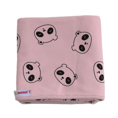 Minene Καλοκαιρινή  Κουβέρτα Αγκαλιάς Βαμβακερή 100x75cm Pink Panda 10130003650OS