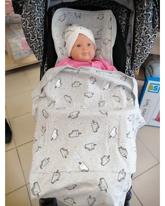 Minene Καλοκαιρινή  Κουβέρτα Αγκαλιάς Βαμβακερή 100x75cm Pink Panda 10130003650OS