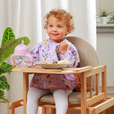 BabyOno Παιδικό ποτηράκι με καλαμάκι και βαρίδι που δε χύνεται ποτέ - Lilac BN1464/05