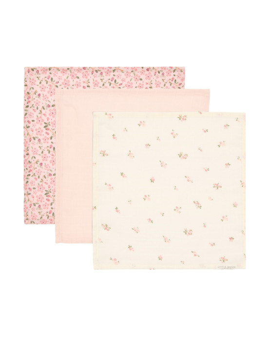 LITTLE DUTCH. Σετ 3 πανάκια προσώπου από μουσελίνα Fairy Garden