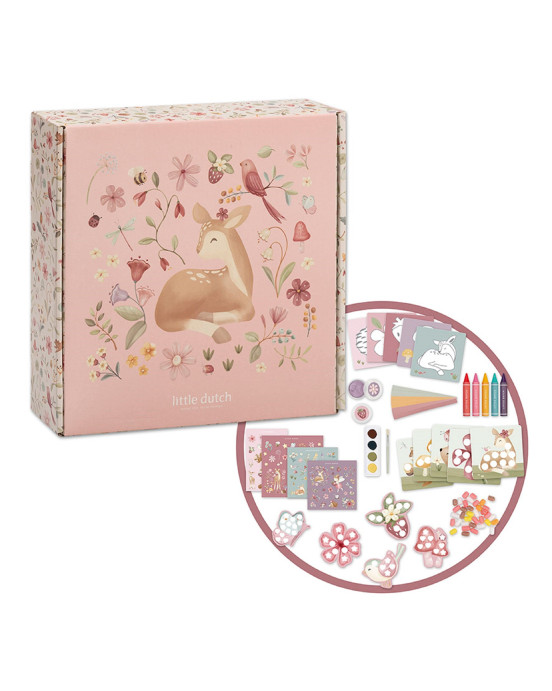 LITTLE DUTCH. Μεγάλο σετ ζωγραφικής - κατασκευών σε κουτί Fairy Garden