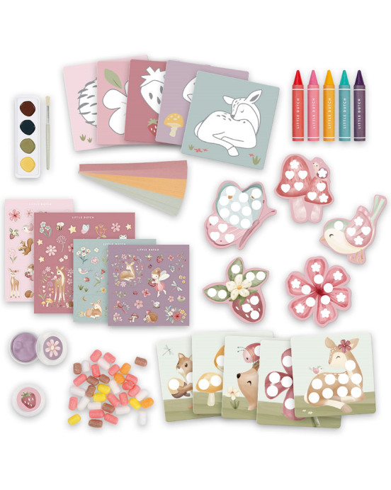 LITTLE DUTCH. Μεγάλο σετ ζωγραφικής - κατασκευών σε κουτί Fairy Garden