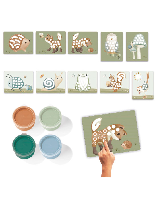 LITTLE DUTCH. Σετ ζωγραφικής με δακτυλομπογές Forest Friends