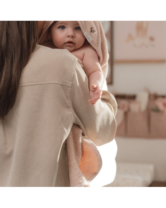 LITTLE DUTCH. Μπουρνουζοπετσέτα με κέντημα Blossom 75x75