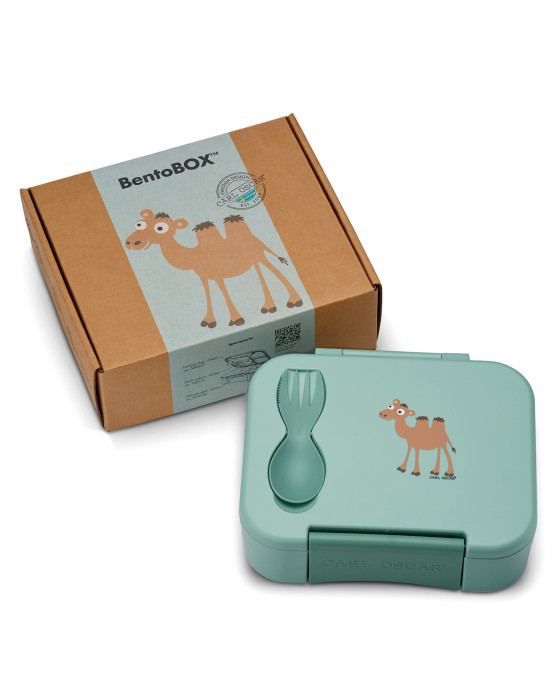CARL OSCAR. Φαγητοδοχείο με χωρίσματα BentoBOX Καμήλα - Πράσινo