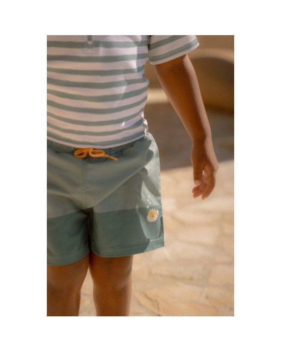 LITTLE DUTCH. Παιδικό μαγιό βερμούδα για αγόρια Seashells Surf Blue - Νο 74/80