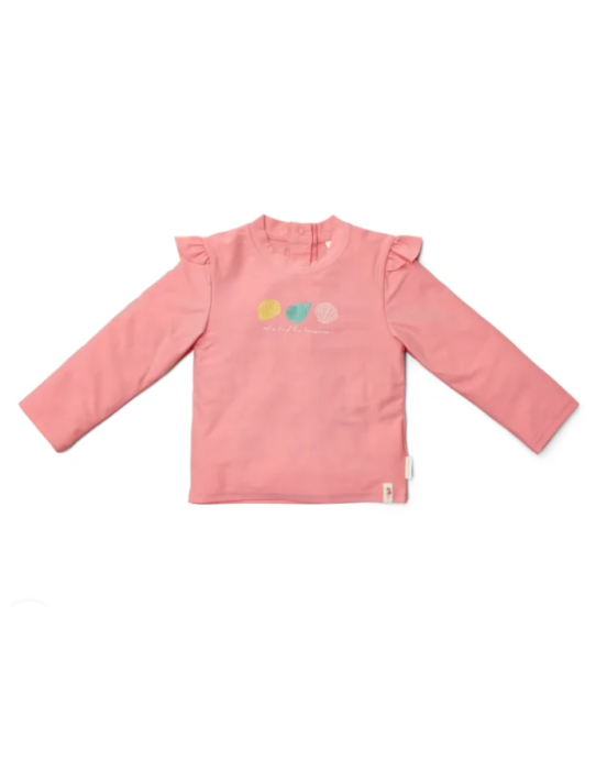 LITTLE DUTCH. Μπλουζάκι μακρυμάνικο με προστασία UV Ocean Treasures Rouge - Νο 98/104