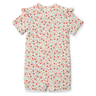 LITTLE DUTCH. Ολόσωμο κοντομάνικο μαγιό Sunny Flowers Multi-colour - Νο 98/104