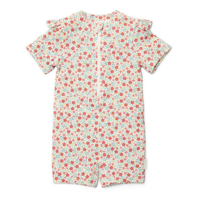 LITTLE DUTCH. Ολόσωμο κοντομάνικο μαγιό Sunny Flowers Multi-colour - Νο 98/104