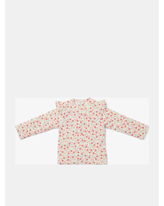 LITTLE DUTCH. Μπλουζάκι μακρυμάνικο με προστασία UV Sunny Flowers Multi-colour - Νο 74/80