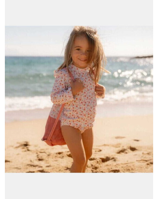 LITTLE DUTCH. Μπλουζάκι μακρυμάνικο με προστασία UV Sunny Flowers Multi-colour - Νο 74/80