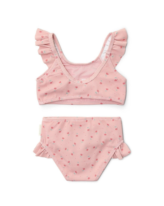 LITTLE DUTCH. Παιδικό σετ μπικίνι με βολάν Sunny Flowers Blush - Νο 86/92