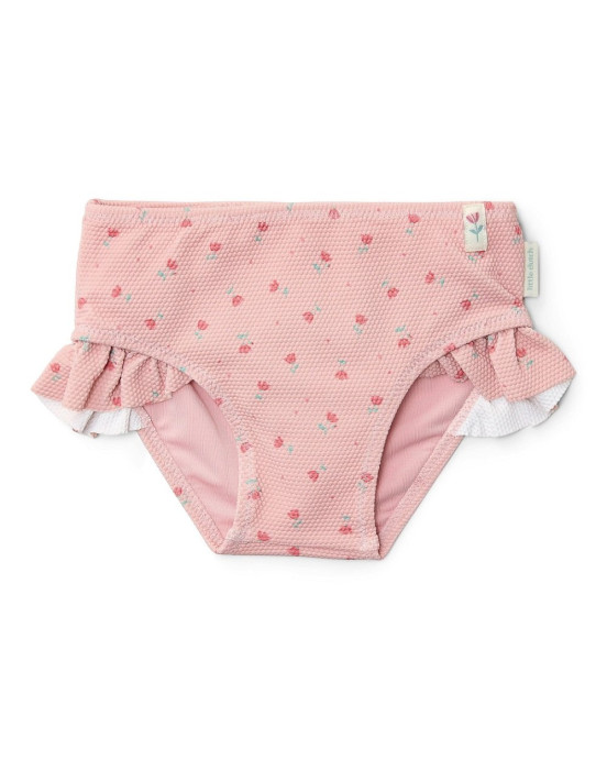 LITTLE DUTCH. Παιδικό σετ μπικίνι με βολάν Sunny Flowers Blush - Νο 86/92