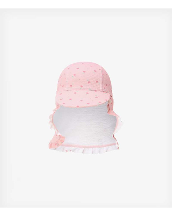 LITTLE DUTCH. Παιδικό καπέλο ήλιου Sunny Flowers Blush - Νο 2 (45-47,5)