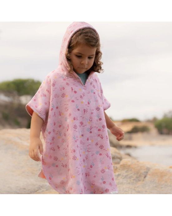 LITTLE DUTCH. Παιδικό πόντσο Ocean Treasures Multi-colour