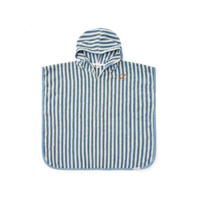 LITTLE DUTCH. Παιδικό πόντσο Ocean Sea Life Ocean Blue