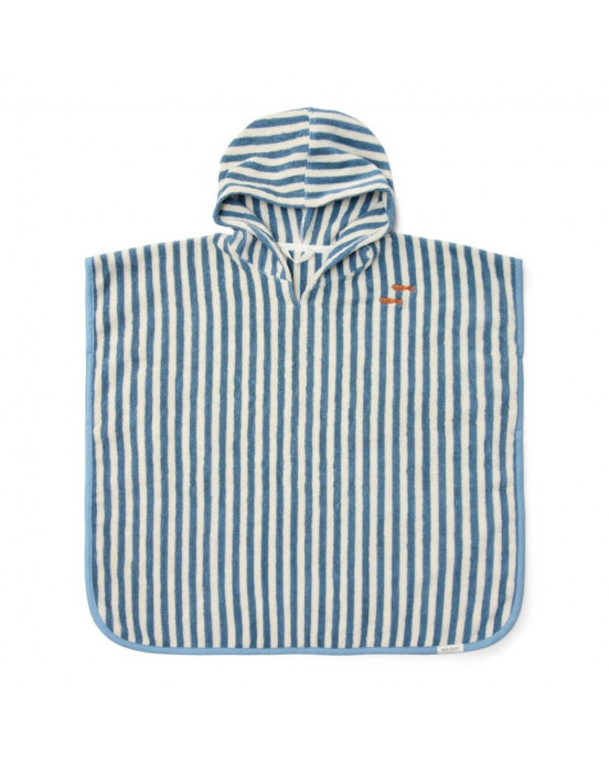 LITTLE DUTCH. Παιδικό πόντσο Ocean Sea Life Ocean Blue