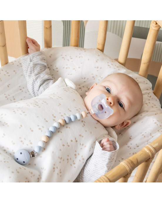 SILICON. Κλιπ πιπίλας - μασητικό 21εκ. (μπλε-πολύχρωμο)