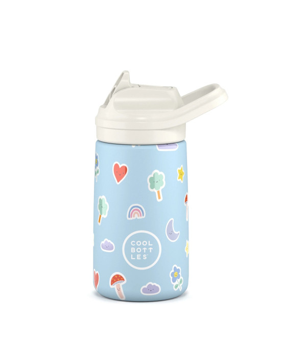 COOL BOTTLES. Ανοξείδωτο παιδικό παγούρι Χρωματιστά Σύννεφα 350ml